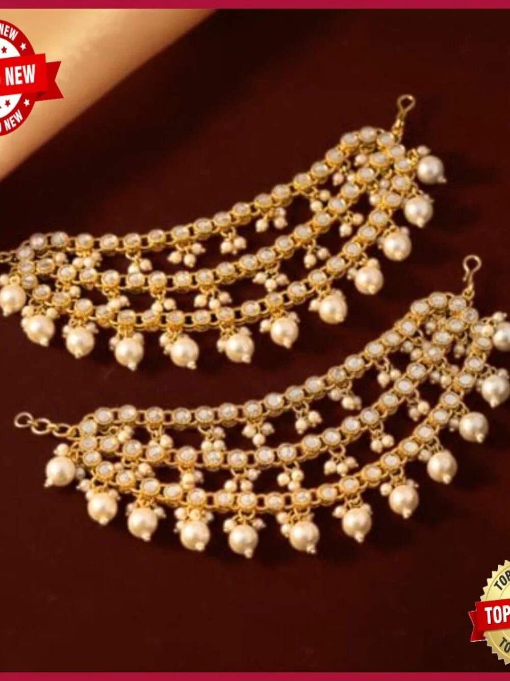 Gold Plated Alloy Drop Dangle Earrings Chain Fashion Jewelry Gift